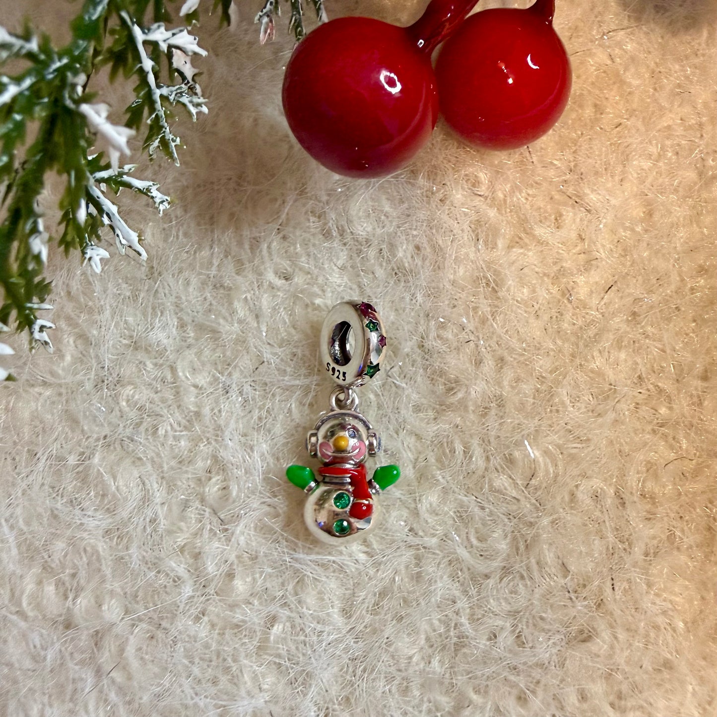 Happy Snowman | Charm | 925 Sterlingsilber
