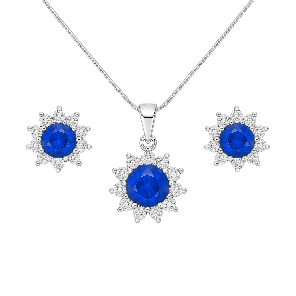 Florale-Set| 925 Sterling Silber