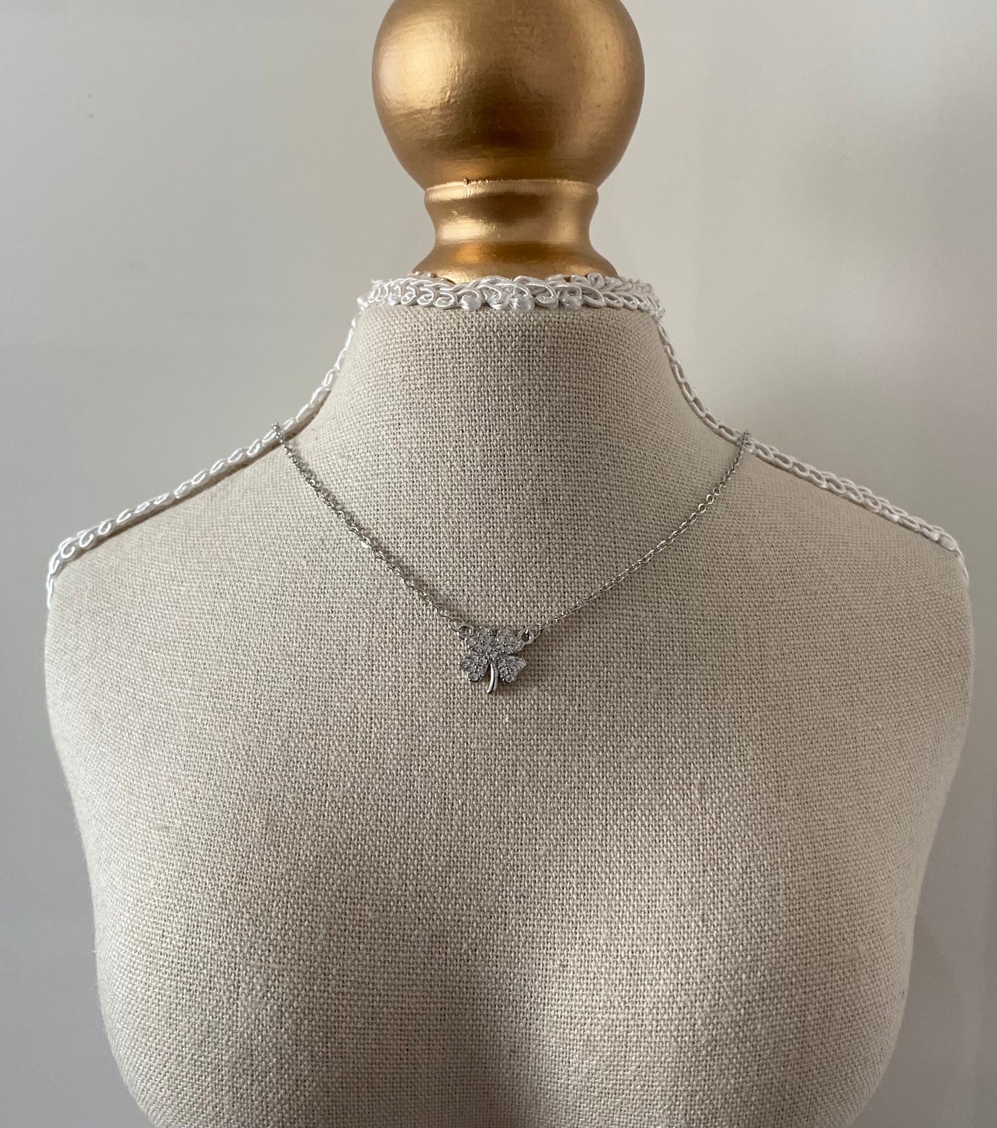 Kleeblatt-Halskette| 925 Sterling Silber