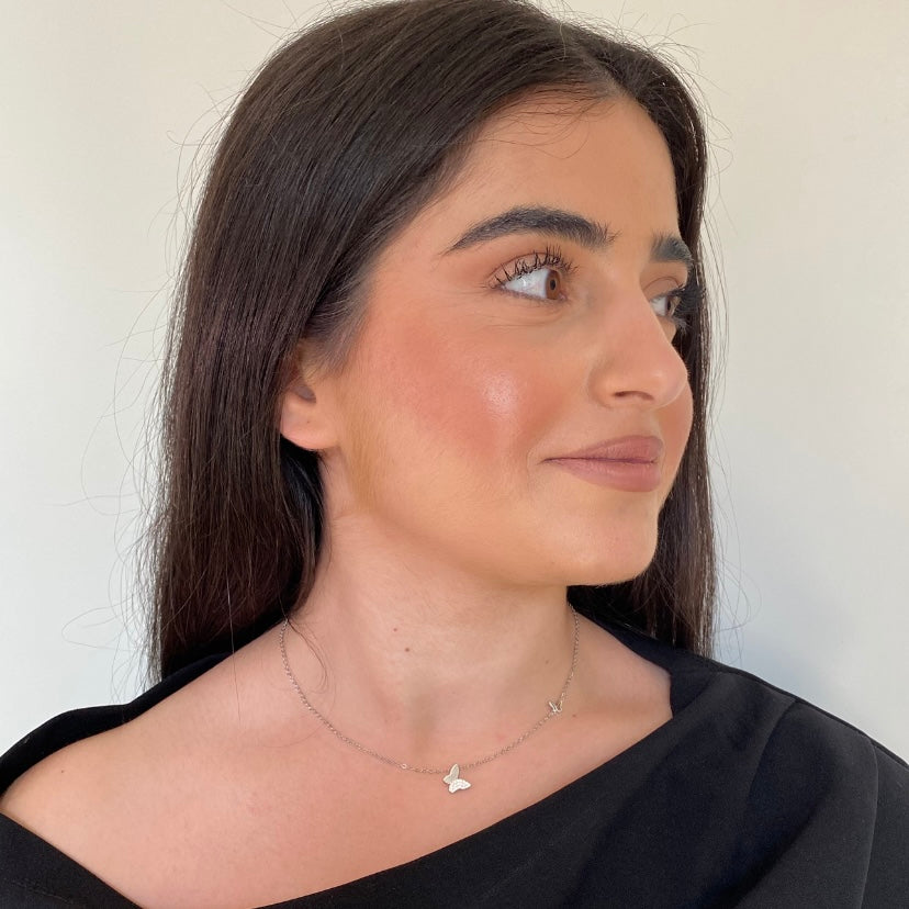 Butterfly Love-Halskette| 925 Sterling Silber