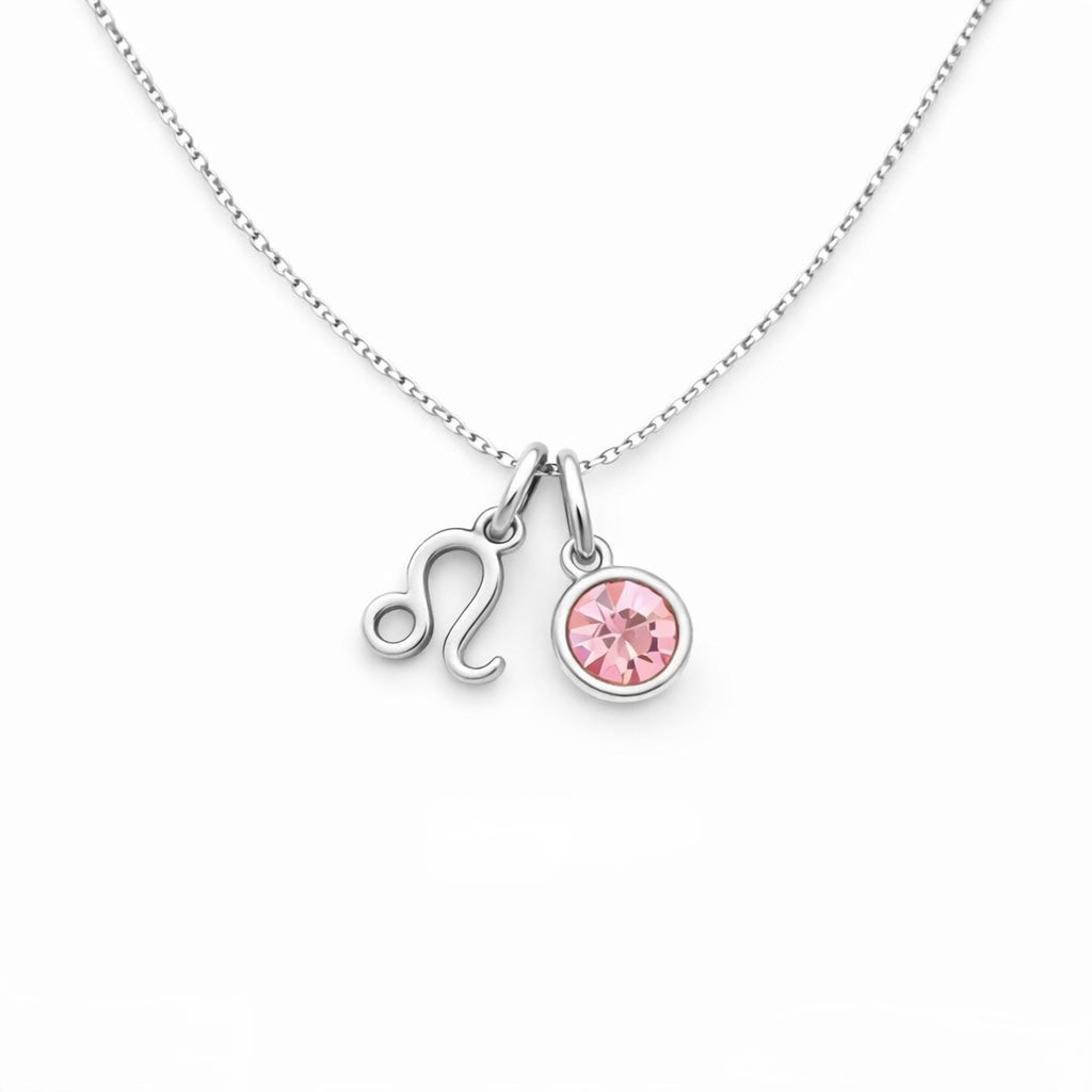 Löwe & Geburtsstein-Halskette