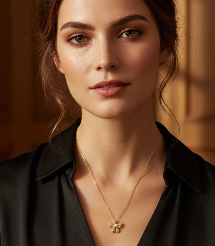 Golden Bow-Halskette