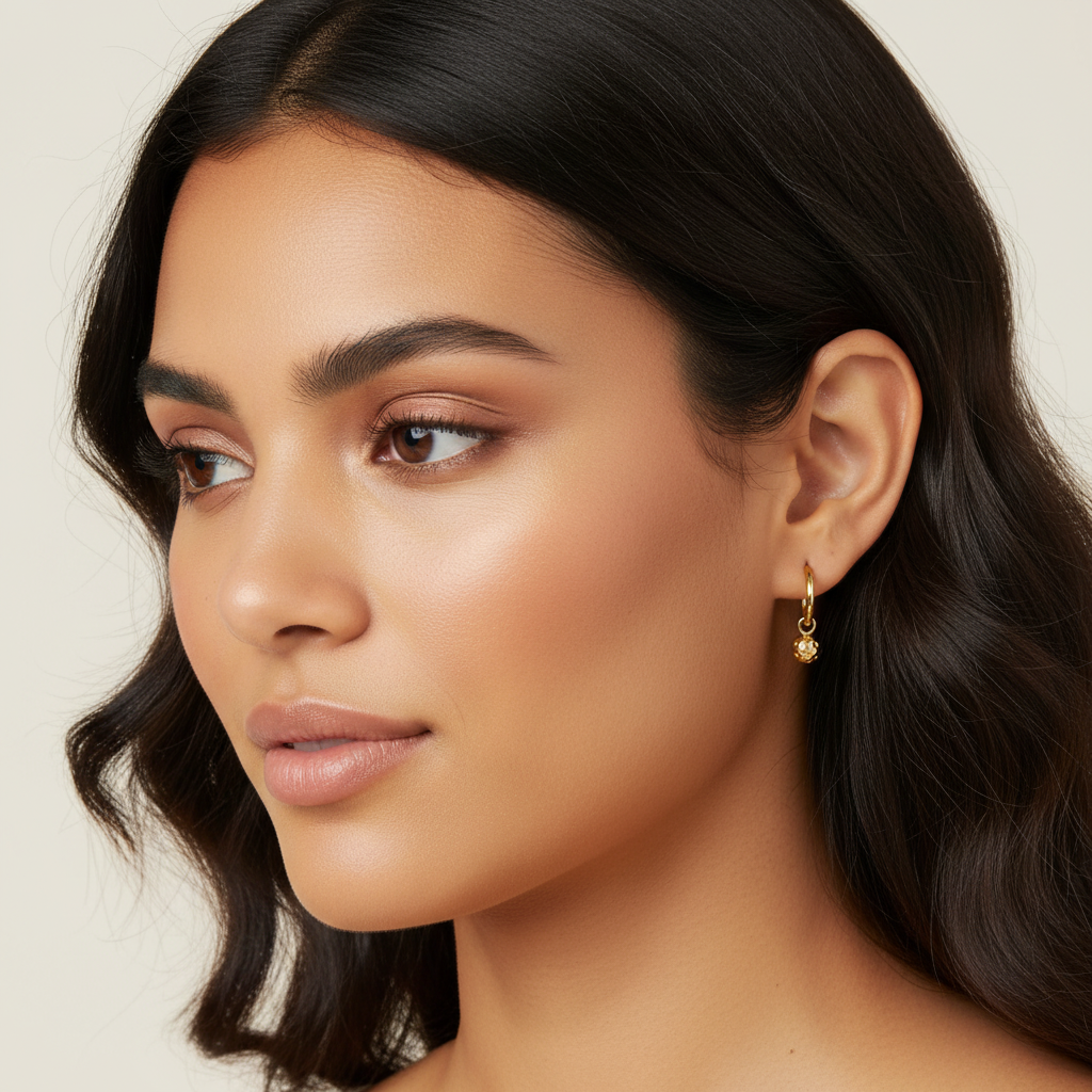 Golden Ball-Ohrringe