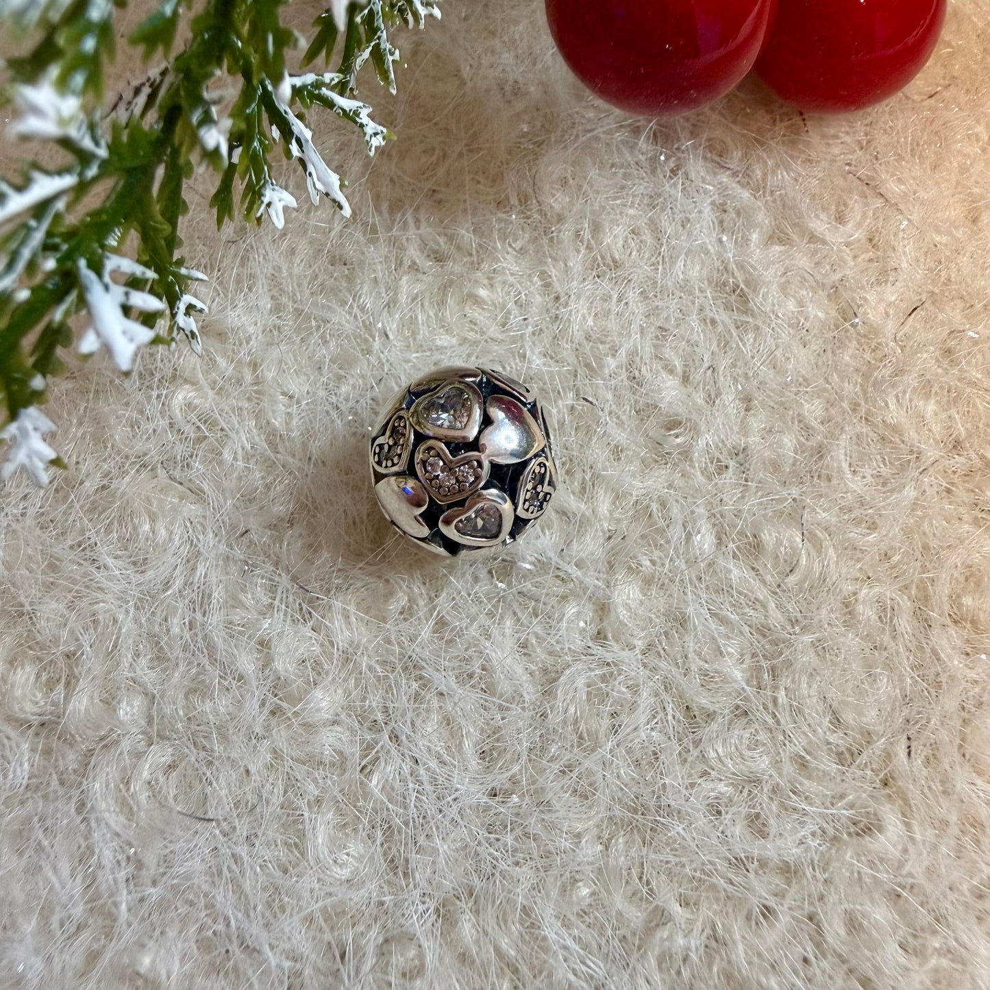 Crystal Hearts | Charm | 925 Sterlingsilber