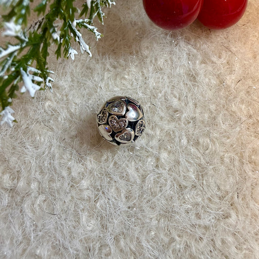Crystal Hearts | Charm | 925 Sterlingsilber