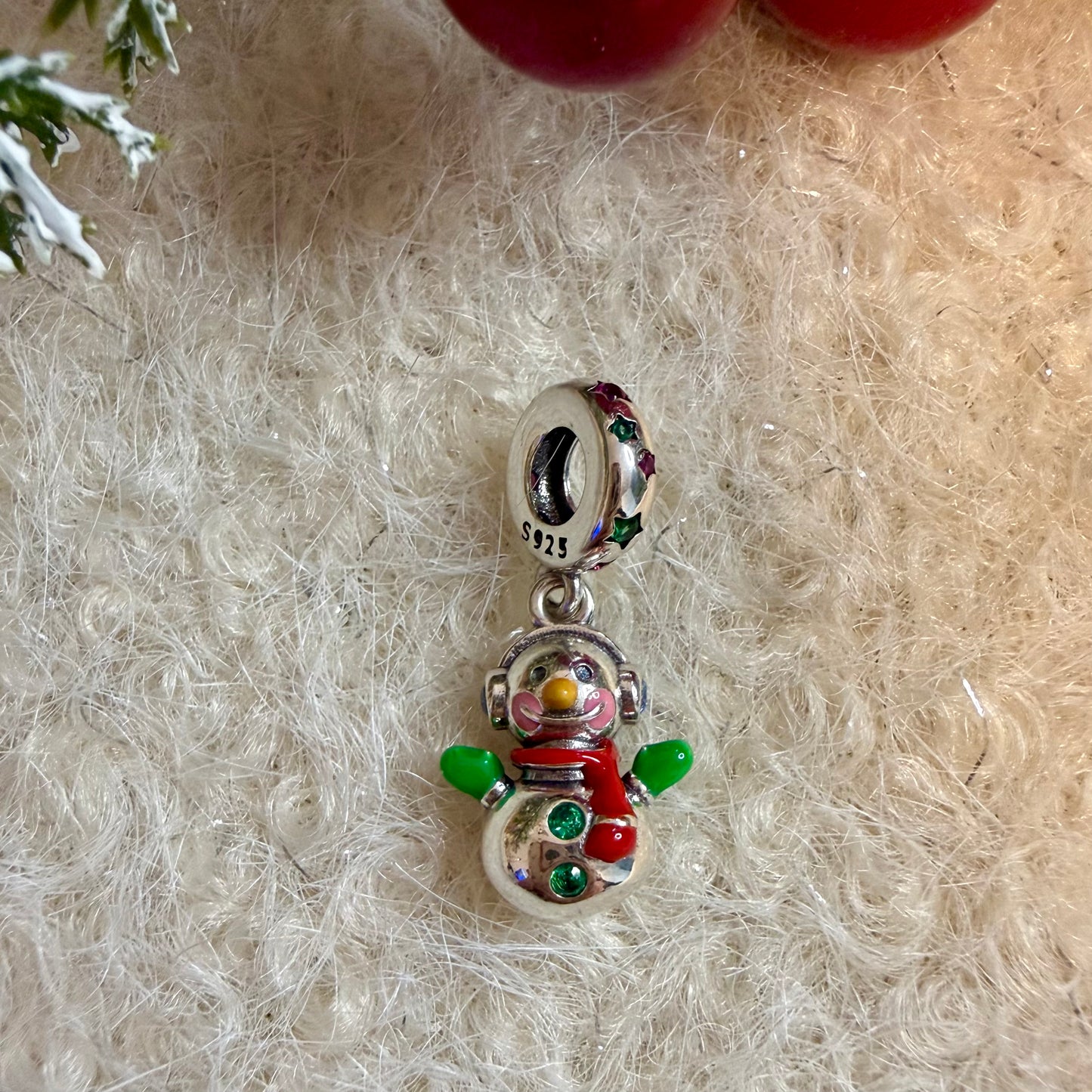 Happy Snowman | Charm | 925 Sterlingsilber