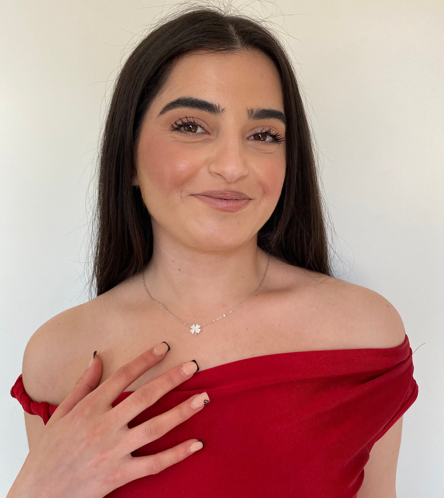 Kleeblatt-Halskette| 925 Sterling Silber