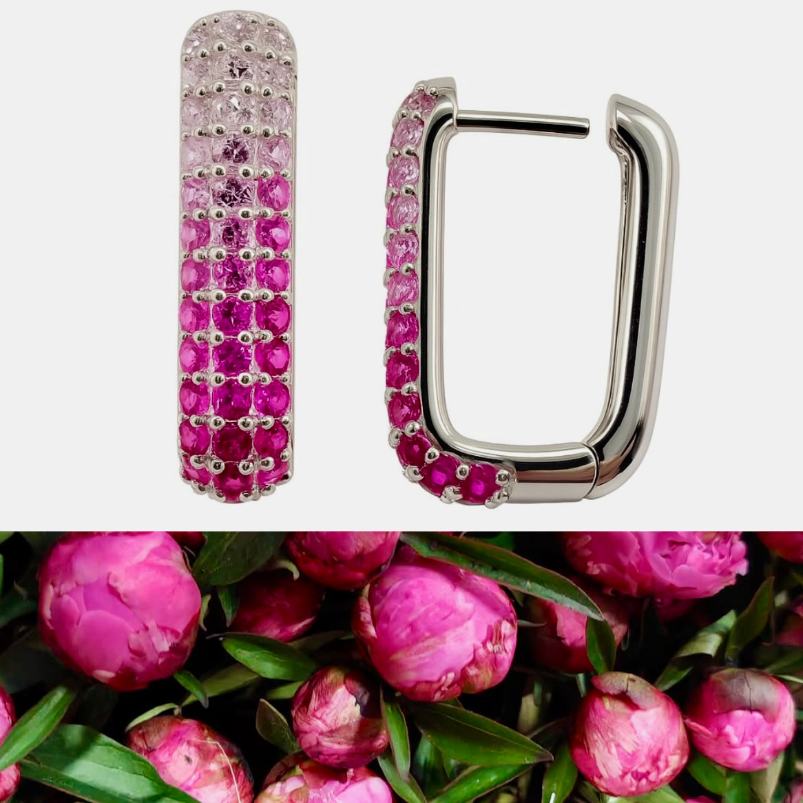 Pink Amoura - Ohrringe - 960 Argentium Silber💎