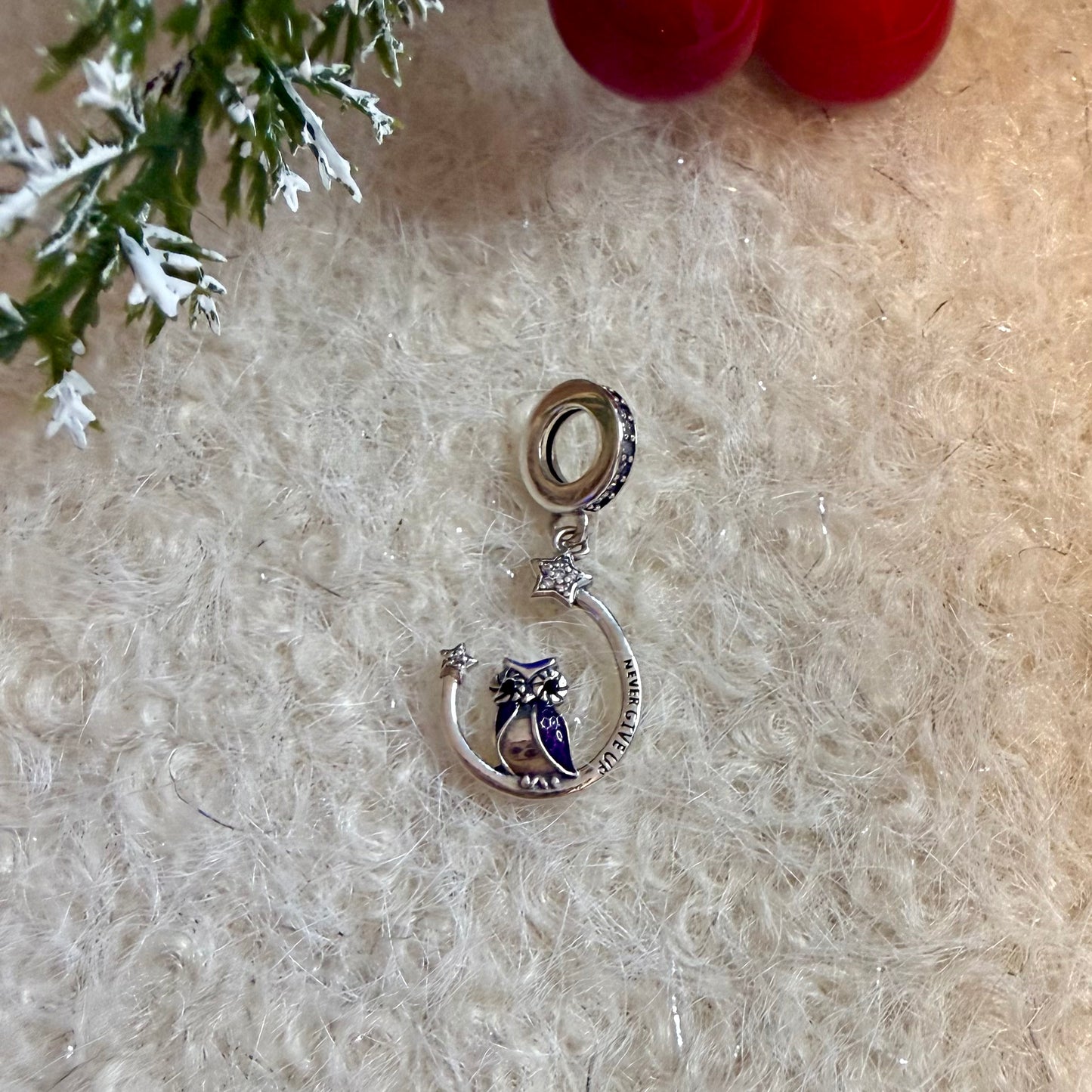 Moonlight Owl | Charm | 925 Sterlingsilber