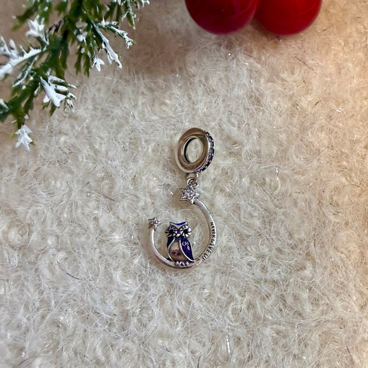 Moonlight Owl | Charm | 925 Sterlingsilber