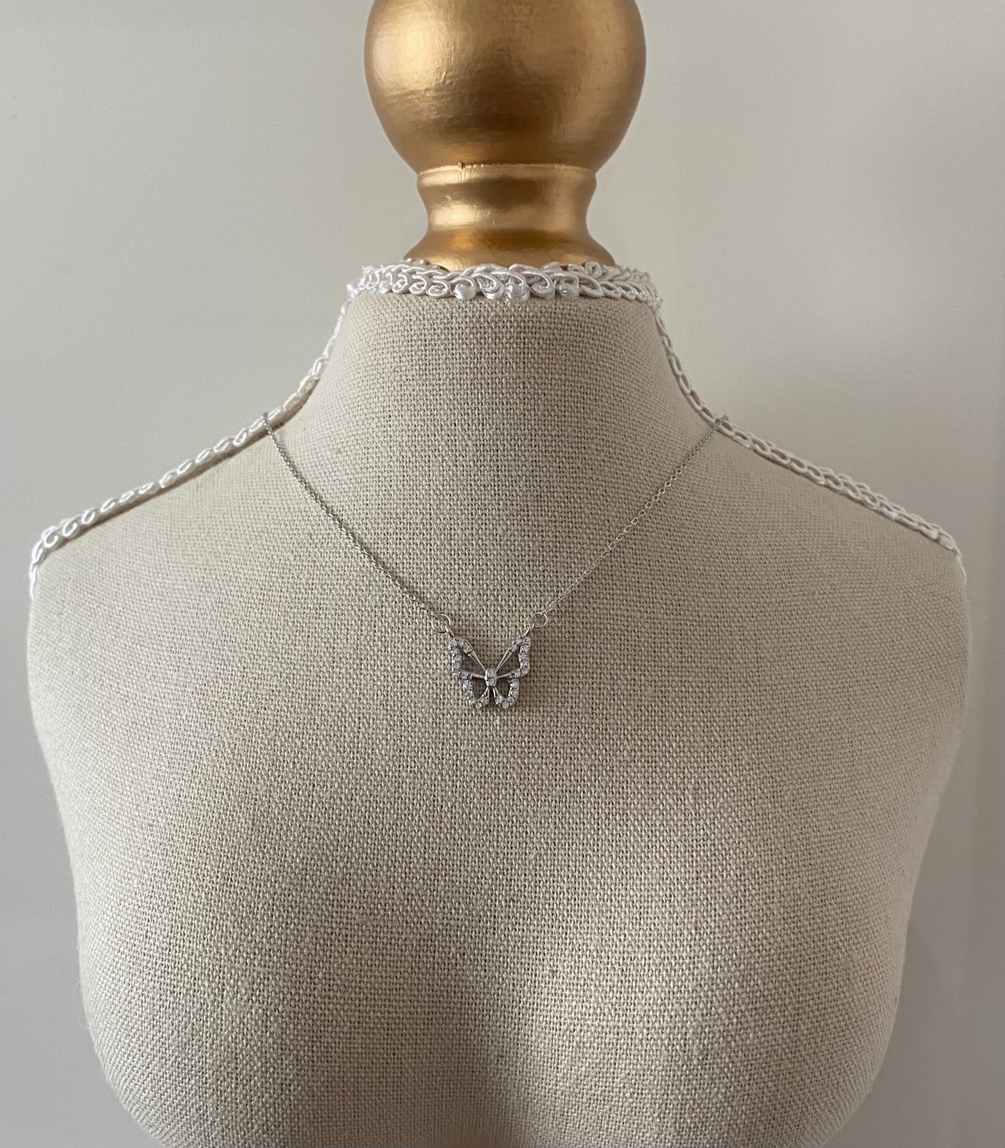 Simple Butterfly-Halskette|Sterlingsilber 925