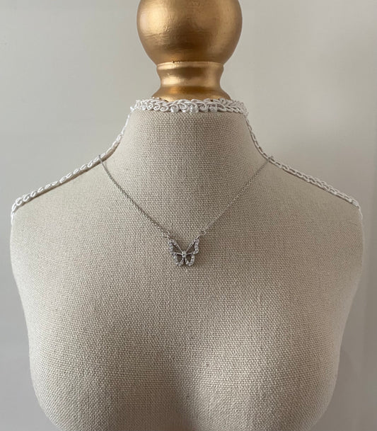 Simple Butterfly-Halskette|Sterlingsilber 925