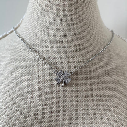 Kleeblatt-Halskette| 925 Sterling Silber