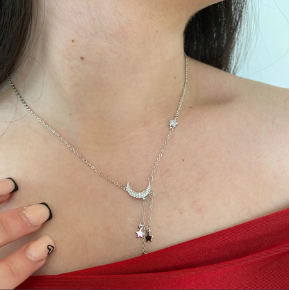 Silver Moon-Halskette| Sterlingsilber 925