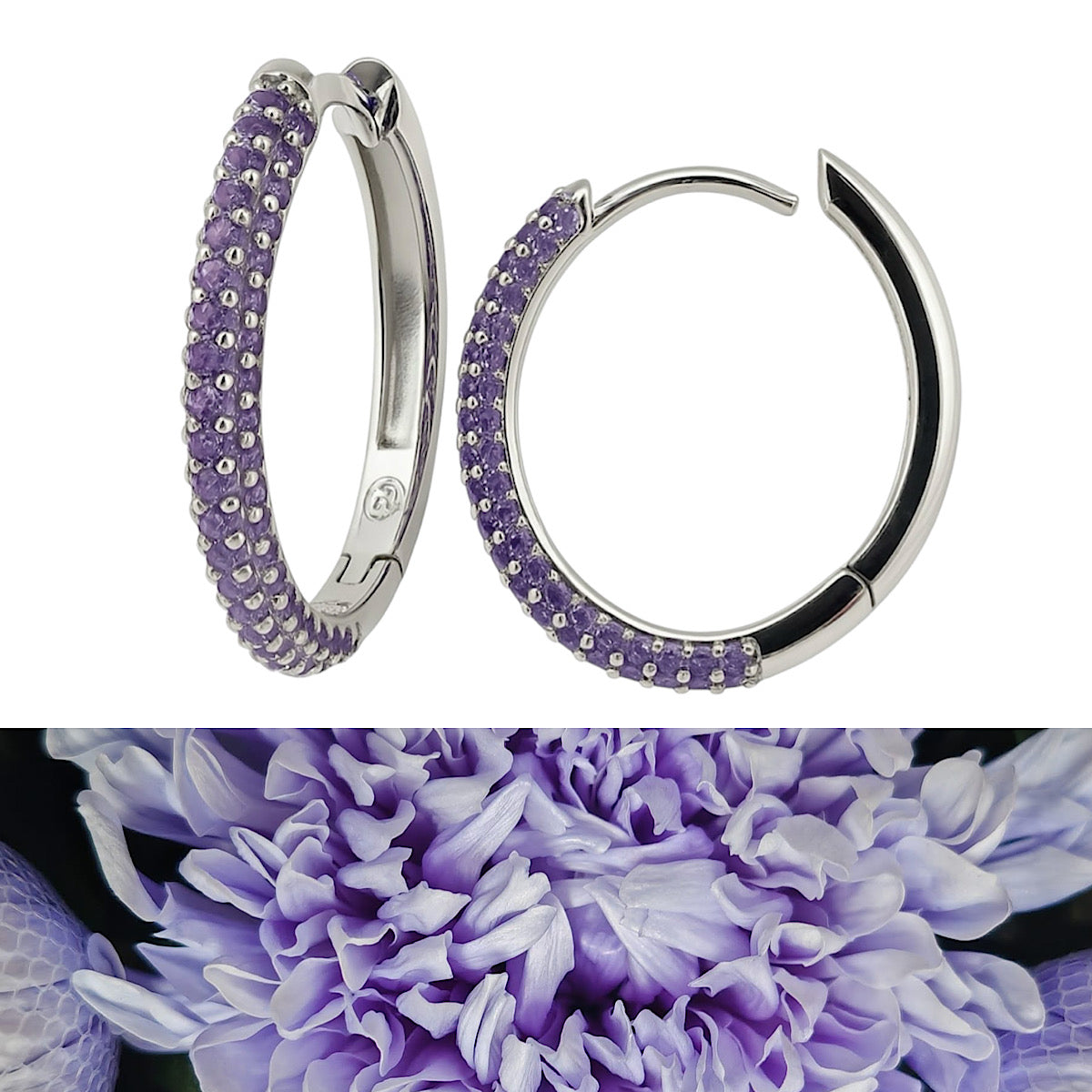 Eternal Violet - Ohrringe - 960 Argentium Silber 💎