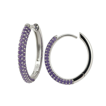 Eternal Violet - Ohrringe - 960 Argentium Silber 💎