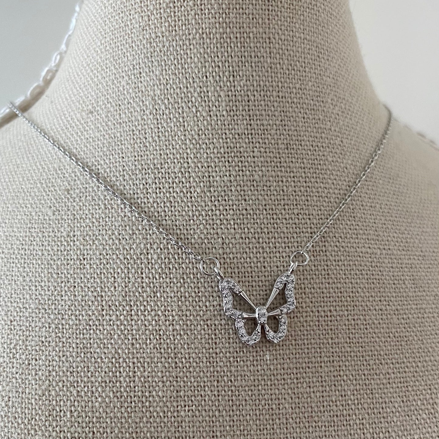 Simple Butterfly-Halskette|Sterlingsilber 925