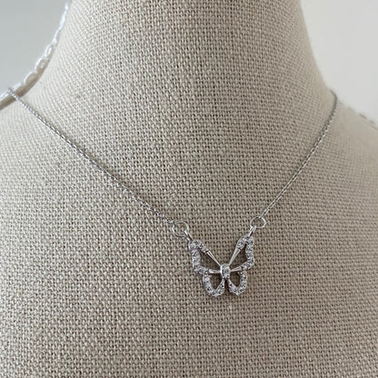 Simple Butterfly-Halskette|Sterlingsilber 925