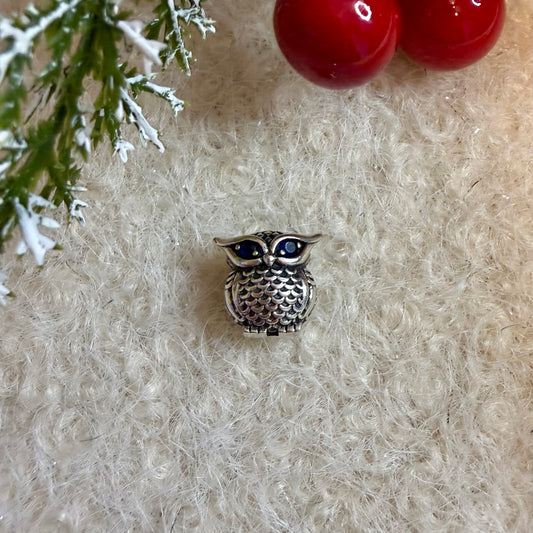 Winter Owl | Charm | 925 Sterlingsilber
