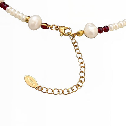 Aurora Rouge-Süßwasserperlenkette