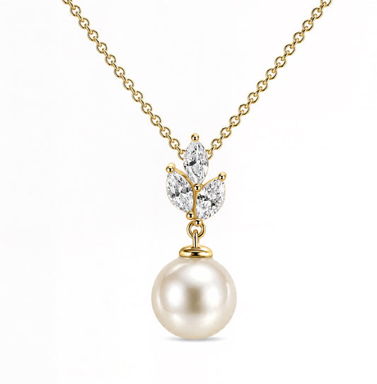 Boreal Halskette | 925 Sterlingsilber | Gold | Süßwasserperle