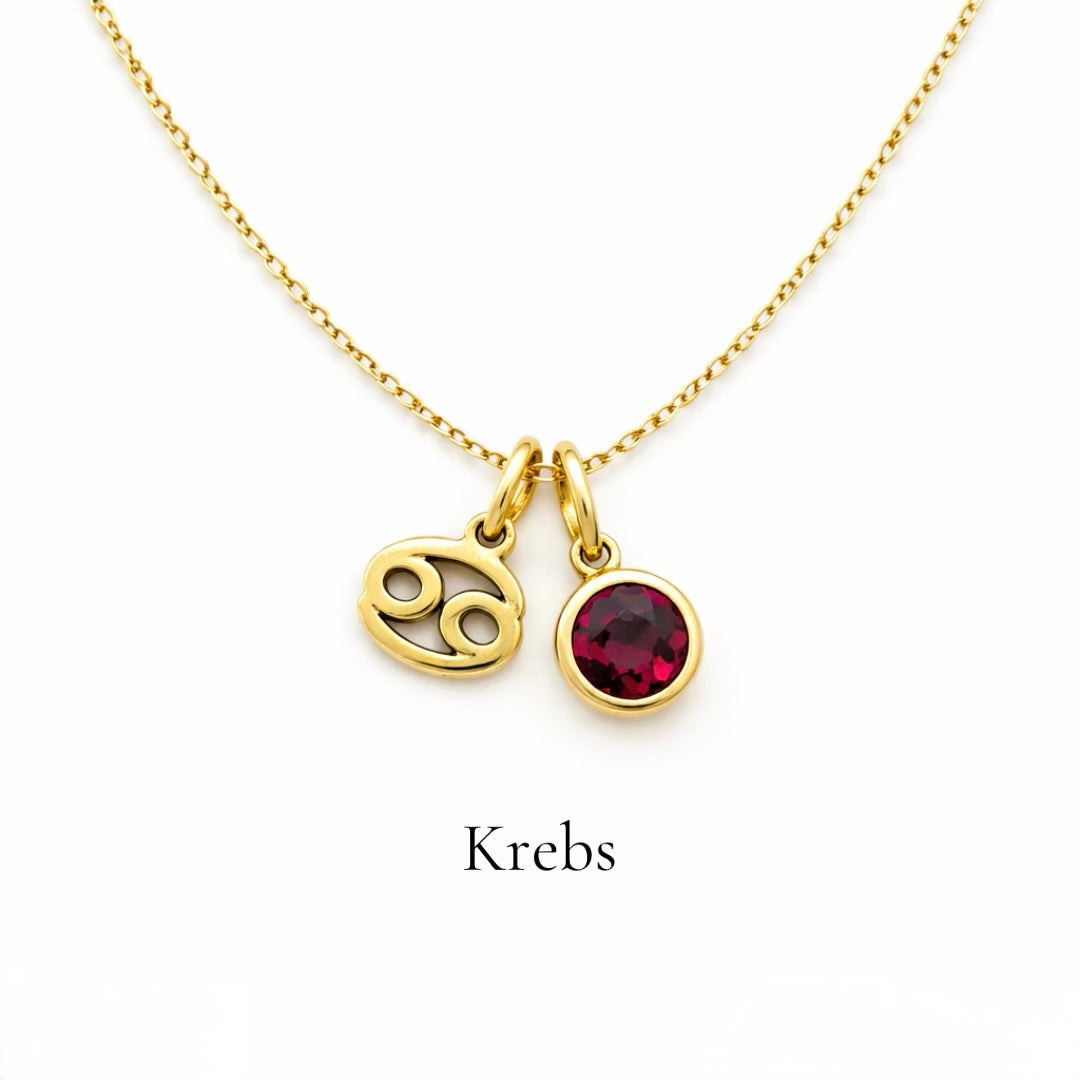 Krebs & Geburtsstein-Halskette
