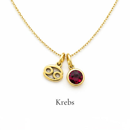 Krebs & Geburtsstein-Halskette