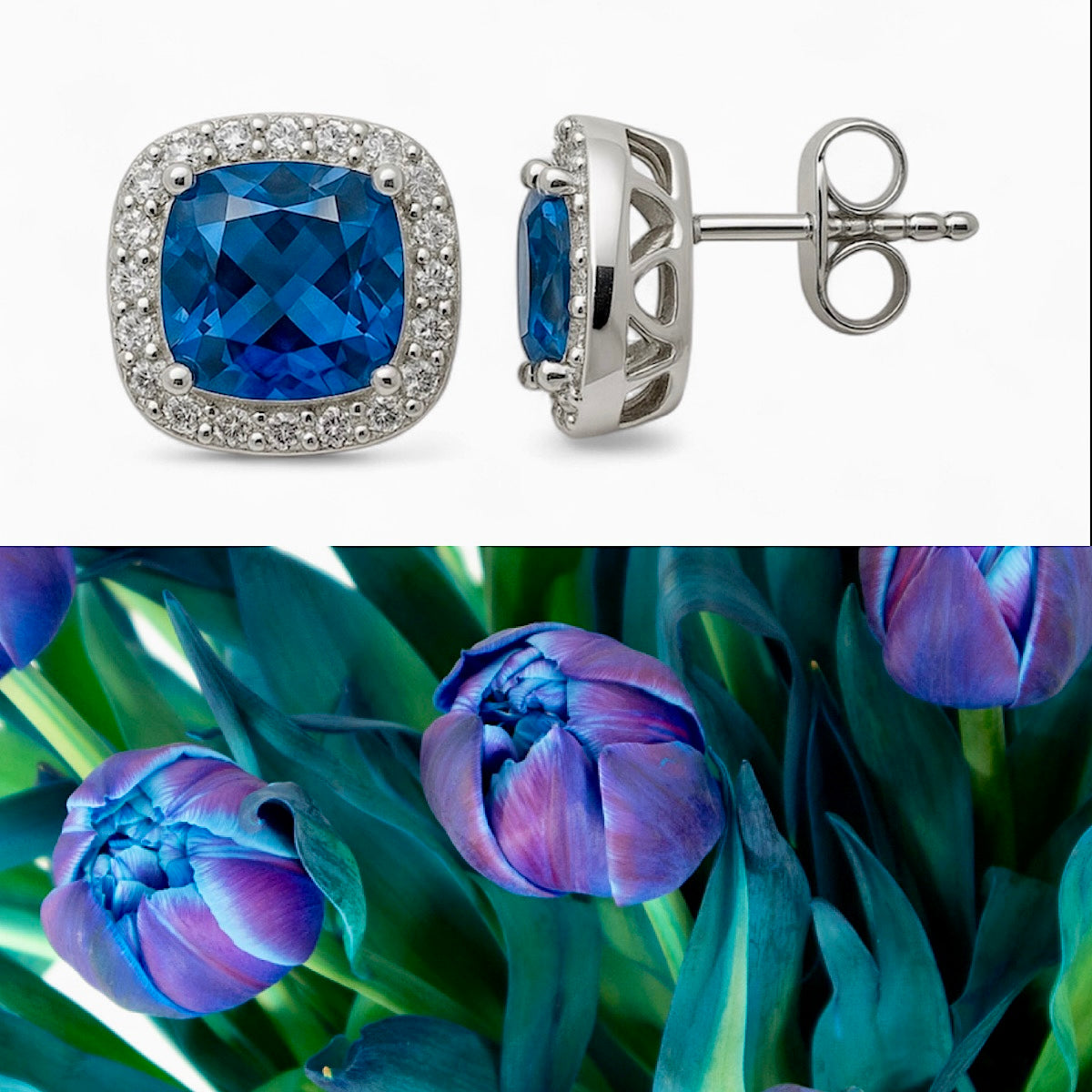 Azure Queen - Ohrringe - 960 Argentium Silber 💎