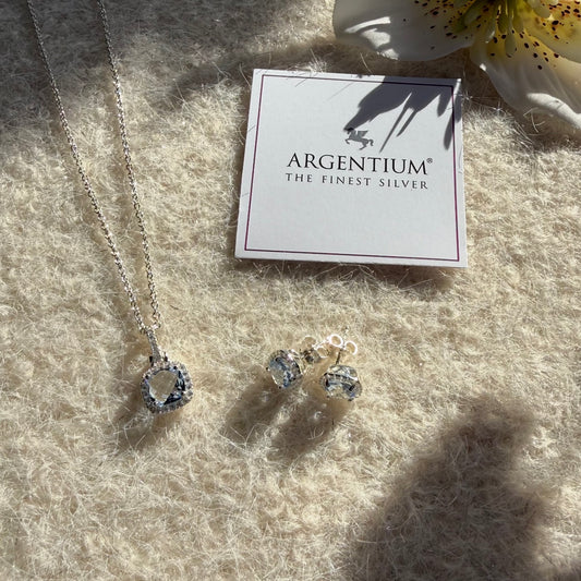 Aquamarin Shine - Set | 960 Argentium Silber | Premium Qualität 💎