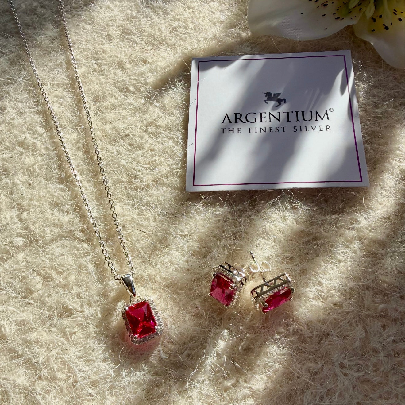 Ruby Shine - Set | 960 Argentium Silber | Premium Qualität 💎