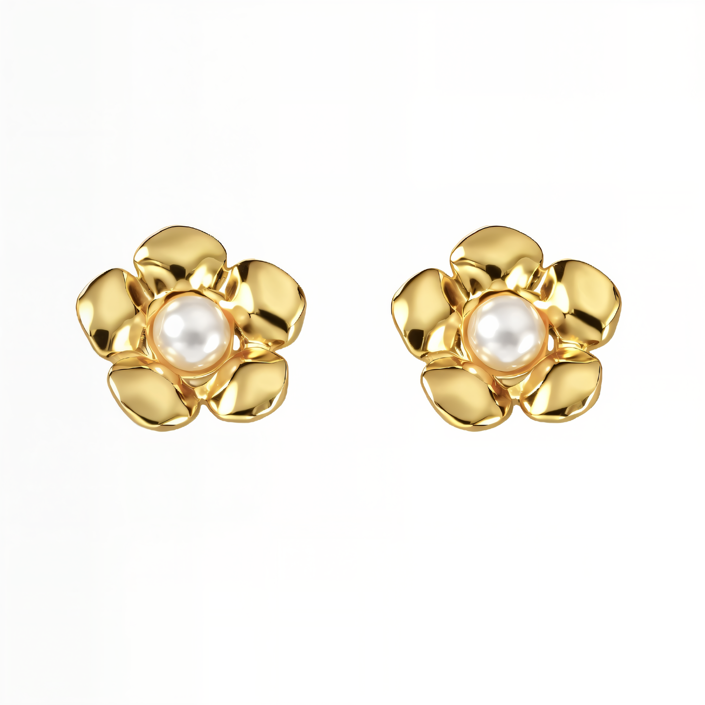 Golden Petal-Ohrringe