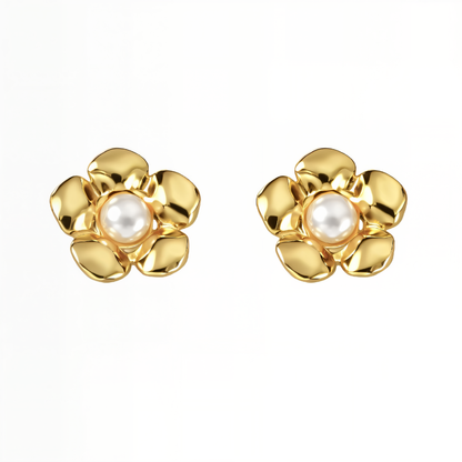 Golden Petal-Ohrringe