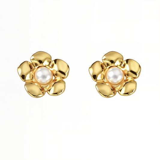 Golden Petal-Ohrringe