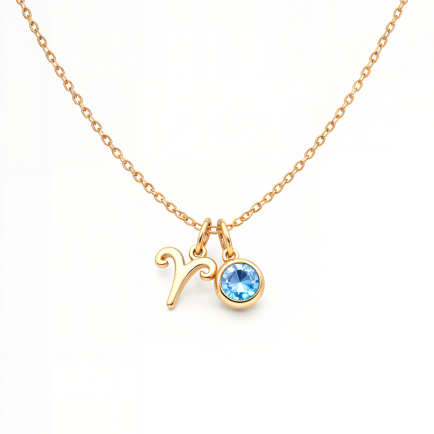 Widder & Geburtsstein-Halskette