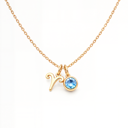 Widder & Geburtsstein-Halskette