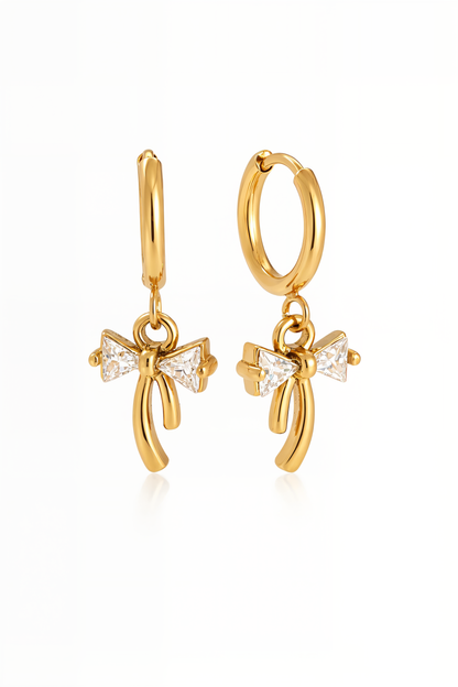 Golden Bow-Ohrringe