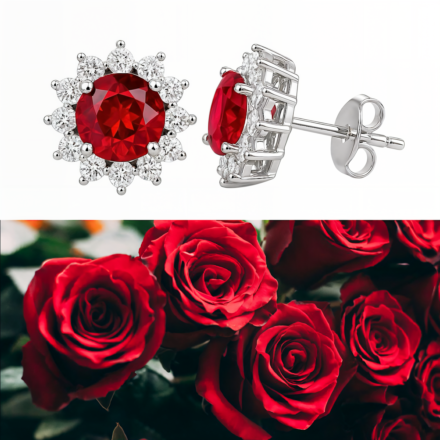 Ruby Petals | Ohrringe- 960 Argentium Silber💎