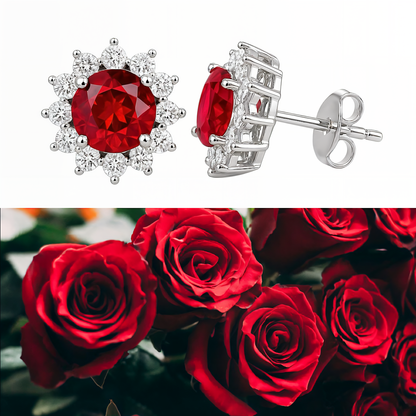 Ruby Petals | Ohrringe- 960 Argentium Silber💎