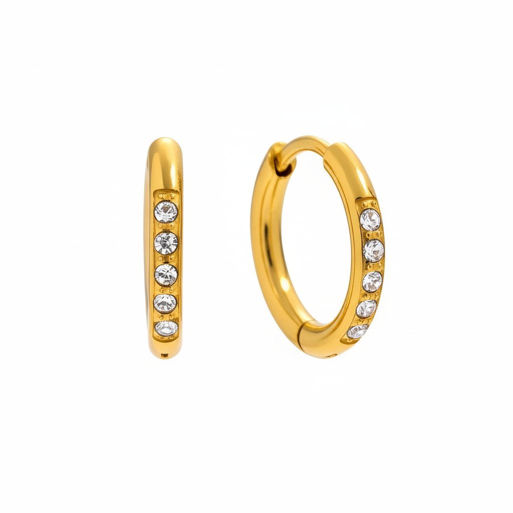 Crystal Dot Hoops | Ohrringe✨